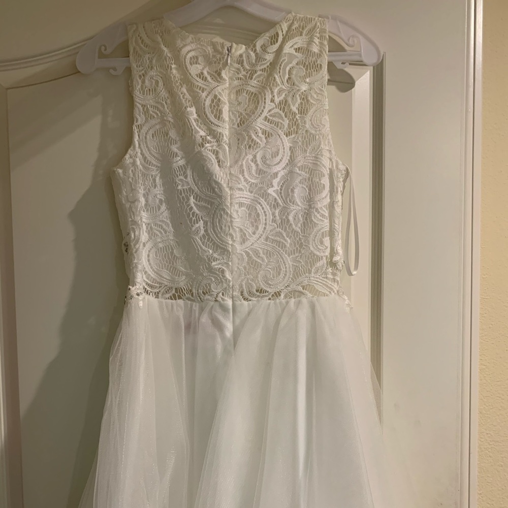 white formal dress - Picture 3 of 3